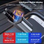 شاحن سيارة متعدد المنافذ مع شاشة LED