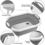 ⁦لوح تقطيع سيليكون قابل للطي 3 في 1⁩ - الصورة ⁦2⁩