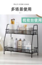 رف تخزين شبكي معدني من طبقتين - Image 6